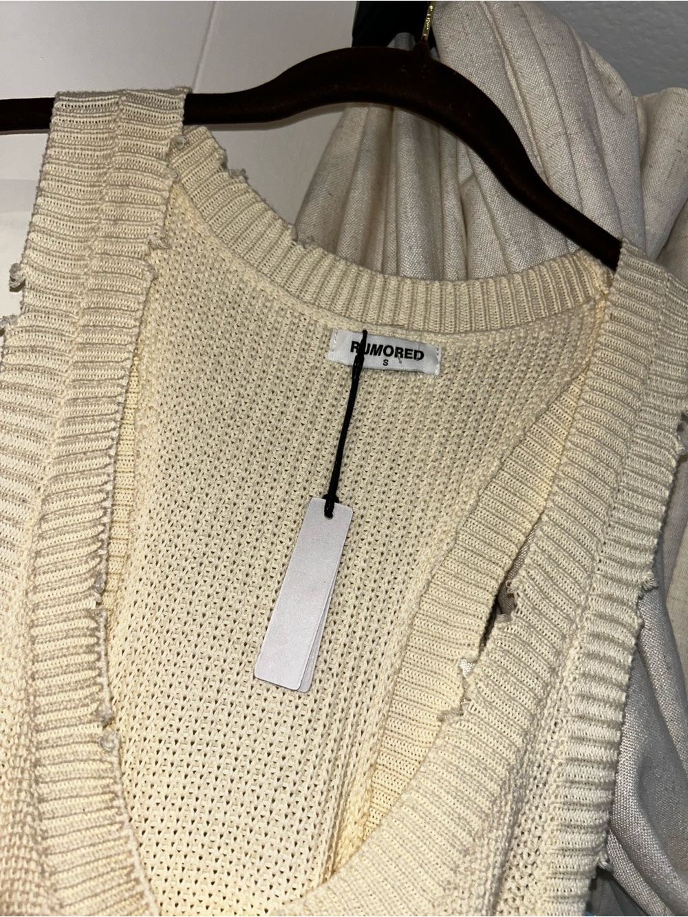 Rumored Cream Ribbed Tank Mini Dress - Picture 8 of 8